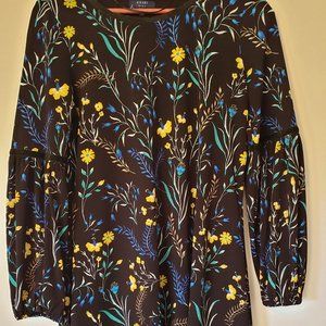 Kaari Blue Black & Floral dress